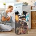 thumbnail image 5 of Yayeee Freestanding Laundry Hamper with Handle Collapsible Large Storage Basket for Clothes, Colorful Skeleton with Cloud, 5 of 7