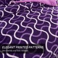 thumbnail image 4 of Jin Mai Lan Polyester Washable Reversible Bed Blankets, California King, Purple, 3-Pieces, 4 of 6