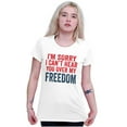 thumbnail image 4 of Can't Hear You Over my Freedom Funny Crewneck T Shirts Boy Girl Teen Brisco Brands X, 4 of 6