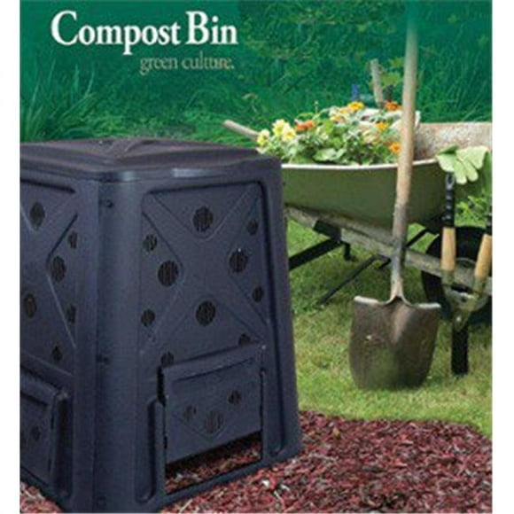 Redmon 8000 Bac à Compost - 65 Gallons - Noir