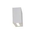 thumbnail image 4 of WAC Lighting Blok 2-Light LED 2700K Backup Battery Aluminum Wall Sconce in White, 4 of 5