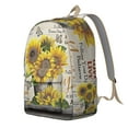 thumbnail image 2 of Flowers Print Travel Backpack for School College and Work, Large Capacity Bookbag with Laptop Sleeve, Durable Everyday Commuting Backpack, Sunflower Floral Design Unisex Gift for Teens Adults, 2 of 5