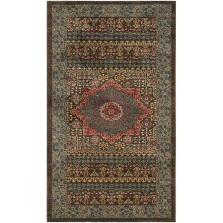 SAFAVIEH Mahal Lidija Oriental Area Rug, Navy/Red, 2'2" x 4'