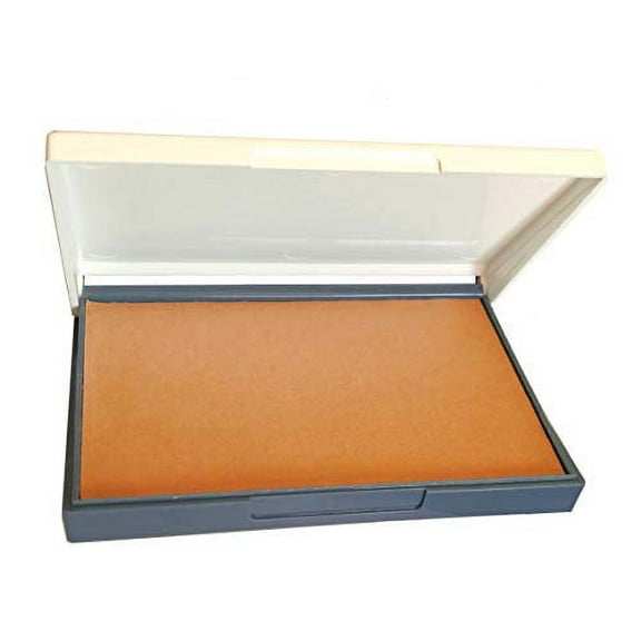 Infusion 1.75" x 2.5" Small Stamp Pad for Rubber Stamps, Your Go to Small-Sized Ink Pad for Bright Color, Even Coverage and Durability (Orange Stamp Pad)