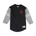 thumbnail image 1 of Mitchell & Ness Hombres Chicago Cubs Henley Camisa, Negro, Grande, 1 of 1