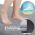 thumbnail image 4 of Memory Foam Bath Mat Non Slip Bathroom Rug, Light Grey Shower Floor Mat Super Absorb Machine Washable, Quick Dry Cozy Velvety Bath Rugs for Bathroom Toilet Bedroom (Light Grey, 40cm*60cm), 4 of 7