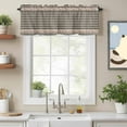 thumbnail image 2 of Country Star Plaid Kitchen Curtain Valances for Windows Farmhouse Short Curtains, Black Retro American Farm Barn Berry Rod Pocket Valance Curtain for Bedroom Cafe Living Room 60"x18", 2 of 8