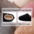 thumbnail image 3 of VANSARTO Women's Fuzzy Memory Foam Slippers with Cozy Curly Fur and Warm Fleece Lining Closed Back Non-Slip House Shoes Lightweight Soft Comfy Indoor Bedroom Slippers, Black, 3 of 6