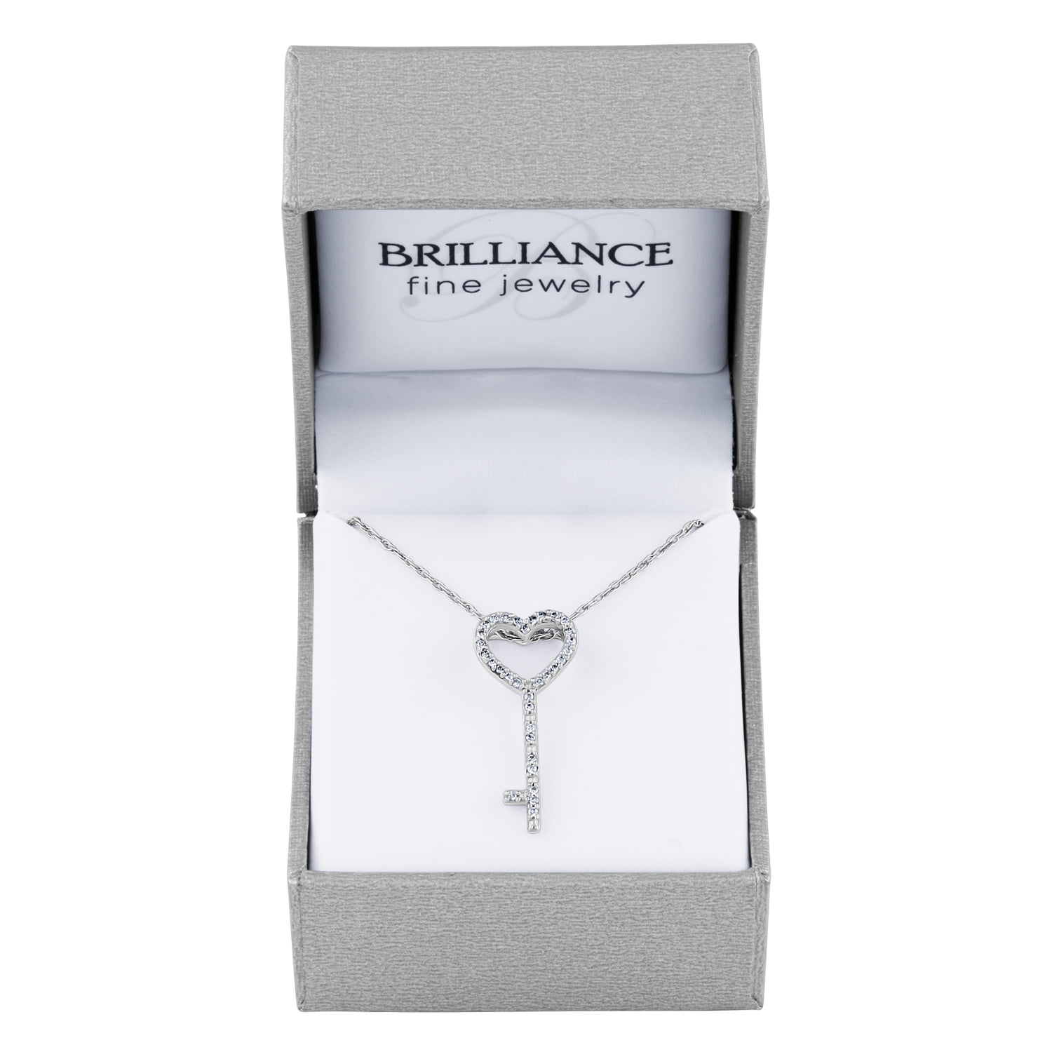 Gemspirations 1/10 cttw Diamond Key Pendant Sterling Silver