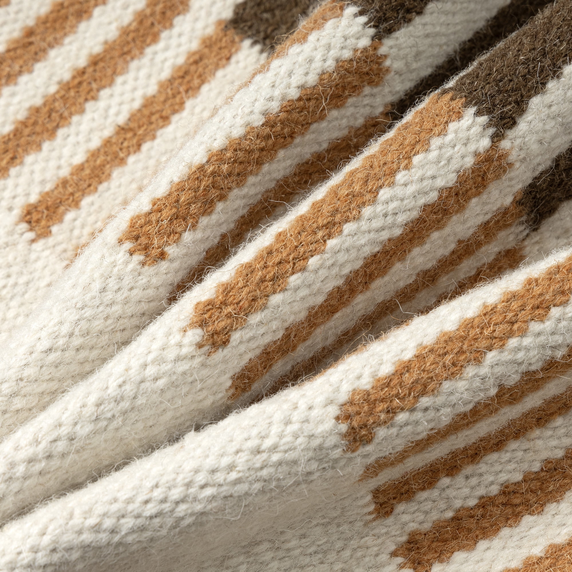 Harlow Hill Cairo 14" x 28" Brown/Multi Striped Wool Blend Adult Decorative Throw Pillow