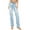 Classic Light Denim, variant on wax jean Womens Juniors High Rise Loose Straight Stretch Jeans (Classic Light Denim, 3)