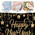 thumbnail image 3 of Happy New Year Party Backdrop Fabric Sign Poster Banner with Pattern Firework for New Year Party Decoration Photo Props Background Supplies, 3 of 5
