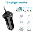 thumbnail image 3 of USB C Car Charger,FiveBox 3.4A Fast Charging Car Charger Adapter with 3ft Type C Cable Car Phone Charger USB C Cable Type C Car Charger Cigarette Lighter Adapter,Black, 3 of 7