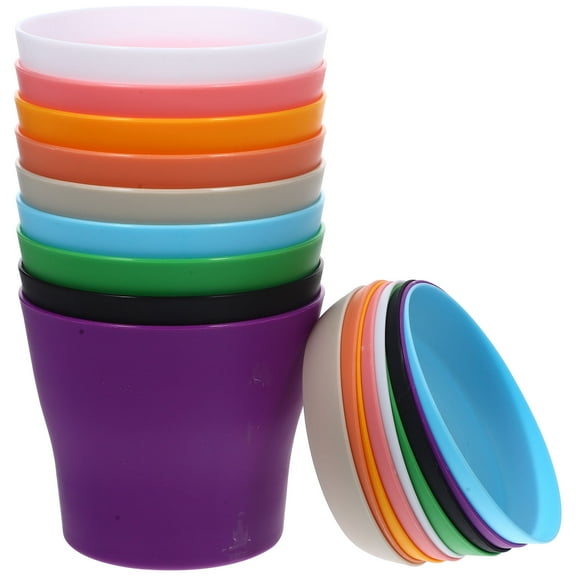 MLINS 9 Sets of Small Orchid Planter Grow Pots Orchid Pots with Saucers Orchid Planter with Tray Orchid Planter