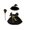 C, variant on Liamobondopolis 3 Piece Halloween Tulle Goose Decor Wrap Set with Hat & Bow 23 In Fall Yard Porch Goose Figurine Accessory
