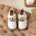 thumbnail image 5 of Cute Little Girls Girls' Dress ShoesShoes Kids Ankle Strap Ballet Flats With Elegant Bowknot And Pearls Soft Sole Toddler Big Kid Dress Shoes For School Dance, 5 of 8