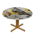 thumbnail image 3 of Orinice Bird Flowers Digital Art Round Table Cover Stain Resistant Washable Indoor Outdoor Tablecloth Kitchen Dining Wedding Parties 100% Polyester Fiber 31-35, 3 of 8