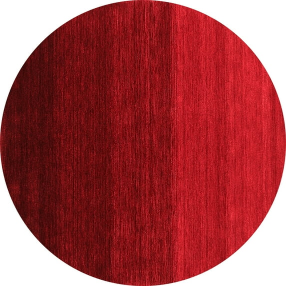Ahgly Company Indoor Round Abstract Red Contemporary Area Rugs, 8' Round