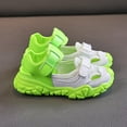 thumbnail image 5 of GiLiling Kids Closed-Toe Sport Sandals, Breathable Mesh Synthetic Upper Dual Adjustable Straps, Non-Slip Thick Sole Outdoor Summer Footwear (Green, 9-9.5 Years), 5 of 5