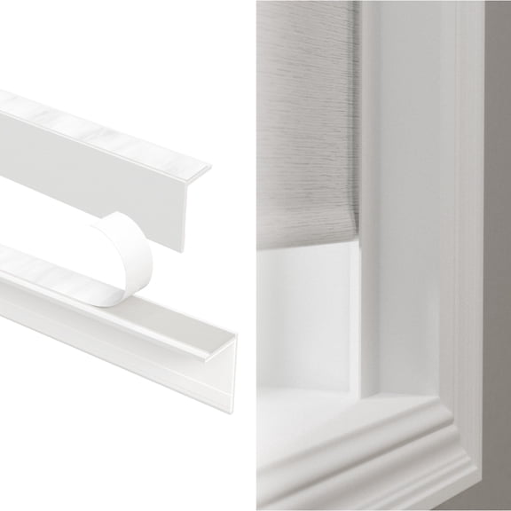 Lumino Blackout Roller Shade Side Tracks, 68"L, White, 2-Pack