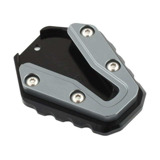 Zorion Motorcycle Kickstand Plate, Motorcycle Stand Pad, Enlarged Bottom Foot Extension Gray