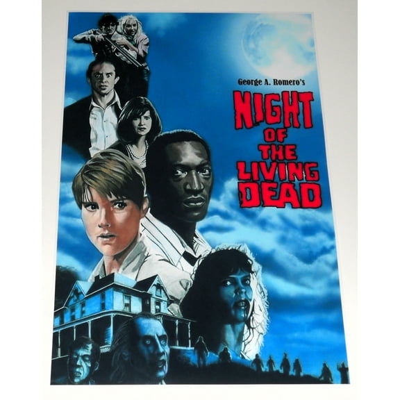 Night of the Living Dead Tom Savini's 1990 Horror Classic 19"x13" George Romero