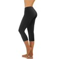 thumbnail image 2 of Generic Women's High Waist Wide Leg Capris, Blue, XL, 2 of 8