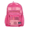thumbnail image 2 of K-Cliffs Deluxe Mesh Backpack Heavy Duty Student Net Bookbag High Quality Simple Netting School Bag Durable Security See Through Daypack Hot PInk, 2 of 6