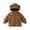 Coffee, variant on Toddler Boys Girls Lightweight Hooded Puffer Jacket Winter Coat Baby Packable Down Coat Bear Ear Thicken Padded Jacket