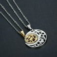 thumbnail image 7 of K-KED Popular Ins Tide Sun Moon Puzzle Pendant Stainless Steel Necklace Couple Jewelry-Silver Pair, 7 of 7
