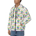 thumbnail image 2 of JUNZAN Rainbow Llama Print Men's Zip Up Hoodie Athletic Hoodies Long Sleeve Hooded Sweatshirts With Pockets (S-3XL), 2 of 6