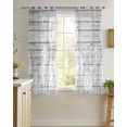 thumbnail image 4 of White Dandelion Sheer Curtains 39 Inch Length 2 Panels Set for Living Room/Bedroom, Spring Flowers Plants Vintage Gray Wood Kitchen Curtains Grommet Semi-Sheer Curtains Window Treatments 27.5"x39"x2, 4 of 7