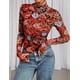 thumbnail image 4 of PRETTYGARDEN Camisa de Malla Floral de Manga Larga para Mujer XXL, 4 of 8