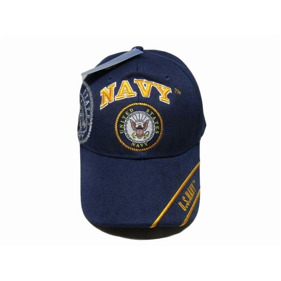United States Navy Emblem US Navy On Front With Shadow Embroidered Cap Hat