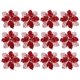 thumbnail image 1 of 12 Piezas Decoraciones para Árboles de Navidad Poinsettia con Purpurina Decoraciones Navideñas Adornos para Árboles Flores Artificiales de Navidad Decoración para Árbol de Navidad Corona de Navidad, 1 of 8