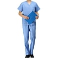 thumbnail image 1 of Hauts et Pantalons de Gommage Col en V Manches Courtes Uniforme Médical Robe Chirurgicale, 1 of 5