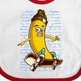 thumbnail image 4 of Inktastic Skateboarding Banana Funny Skater Boys or Girls Baby Bib, 4 of 4