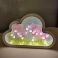thumbnail image 4 of Vikakiooze Cloud Tulip Mirror Night Light,DIY Tulip Cloud Mirror Night Lights for Bedroom,Bedroom Living Room Destop Decor Night Light,Creative Gift for Friends,Birthday,Mother's Day, 4 of 6