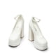 thumbnail image 4 of Zapatos DREAM PAIRS SDPU2471W Blancos con Plataforma y Tacones Gruesos, 4 of 7