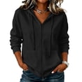 thumbnail image 2 of WULMLEO Zip Up Hoodie for Women Oversized Zip Up Y2K Hoodies Casual Long Sleeve Sweatshirts Fall Spring Track Jackets 2026 Black Polyester, 2 of 6