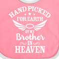 thumbnail image 4 of Inktastic Handpicked for Earth by My Brother in Heaven Angel Wings Boys or Girls Baby Bib, 4 of 4