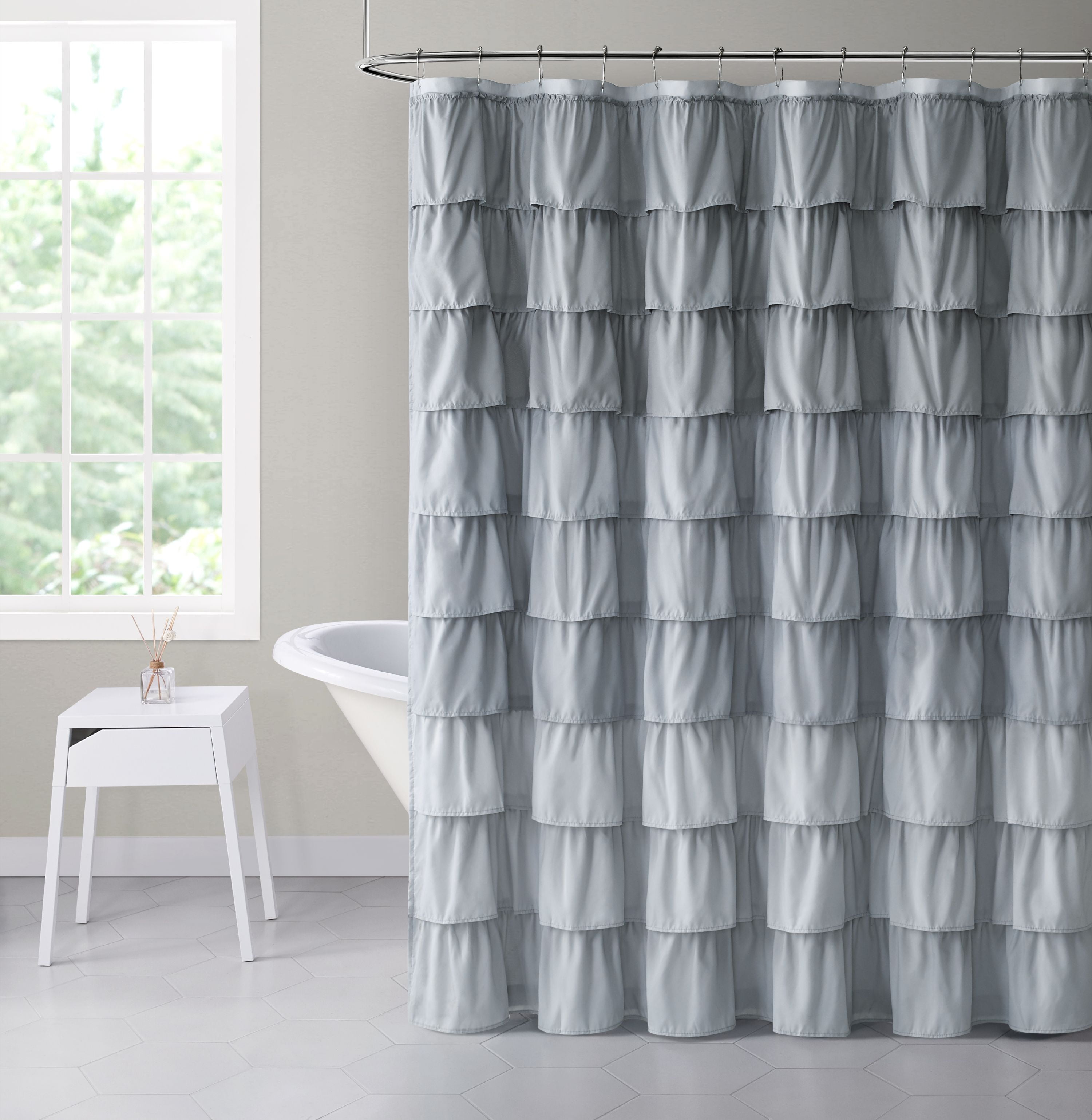 Home Classics  Watershed Fish School Polyester Fabric Shower Curtain 72x72 