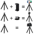 thumbnail image 3 of Acuvar 10” inch Flexible Tripod with Quick Release + Universal Mount for All Smartphones + Mount for GoPro Cameras + an eCostConnection Microfiber Cloth, 3 of 7