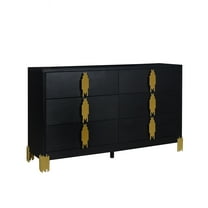 New Classic Furniture Empire Wood Contemporary 6-Drawer Dresser in Black