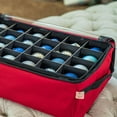 thumbnail image 5 of 2-Tray Red Christmas Ornament Storage Bag - Holds up to 48 Ornaments, 5 of 7