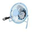 thumbnail image 2 of Mini ventilador de escritorio de 4 pulgadas con carga USB, de metal, personal, pequeño, circulador de aire, ventilador de refrigeración, color azul, 2 of 5
