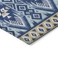 thumbnail image 3 of Addison Rugs Chantille Indoor/Outdoor Transitional Aztec Navy Machine Washable Round Rug, 8' x 8', 3 of 7