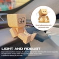thumbnail image 3 of Charming Shaking Feet Wooden Man Figurine, Little Wooden Statue That Sways, Car Dashboard Figurines with Spring Legs with Rich Expression Accessories Decorations Doll Gifts(1PC Magnetic Expressions), 3 of 6