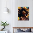 thumbnail image 2 of ONETECH African American Woman Wall Art Black Art Poster Graffiti Canvas Painting Picture for Living Room  16x20, 2 of 3