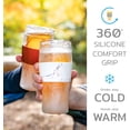 thumbnail image 3 of FREEZE Beer Glasses, Frozen Mugs, Freezable Pint Glass Set, Insulated to Keep Your Drinks Cold, Double Walled Tumbler for Iced Coffee, 16oz, Set of 2, Black, 3 of 3